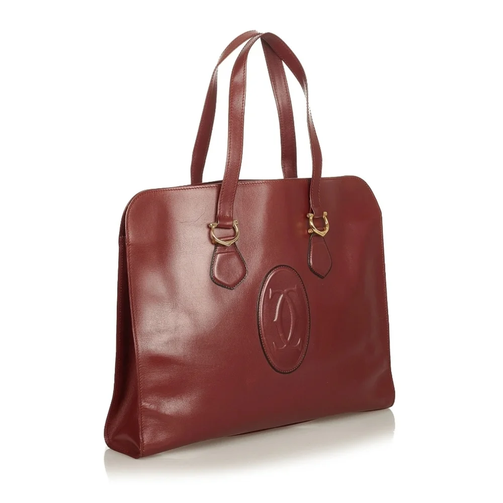 Rare⚜️Cartier Must de Cartier Leather Tote Bag - Picture 1 of 15